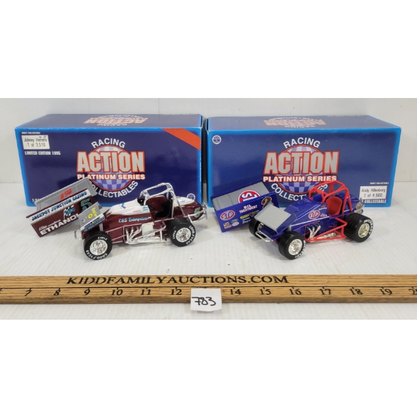 LOT OF 2 - ACTION PLATINUM SERIES SPRINT CARS - INCL JOHNNY HERRERA & ANDY HILLENBURG