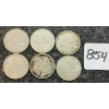 Image 1 : LOT OF 6 - 1968 CDN 25 CENT COINS