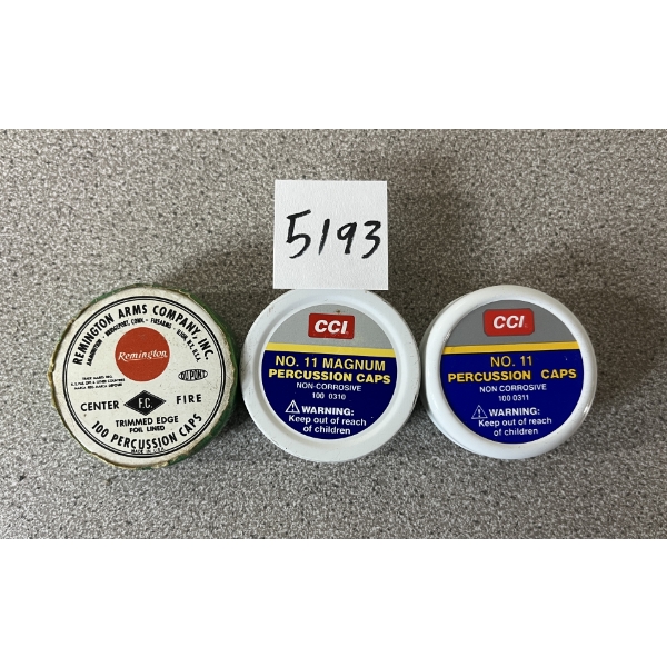 PRIMERS: APPROX 300X MIXED NO11 PERCUSSION CAPS - SEALED