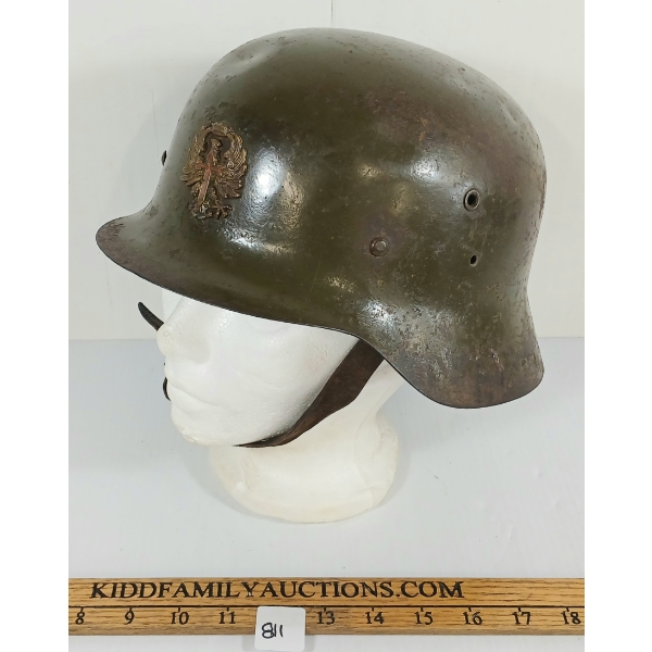 WWII SPANISH M42 HELMET W/ LINER 
