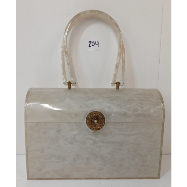 LUCITE BOX PURSE