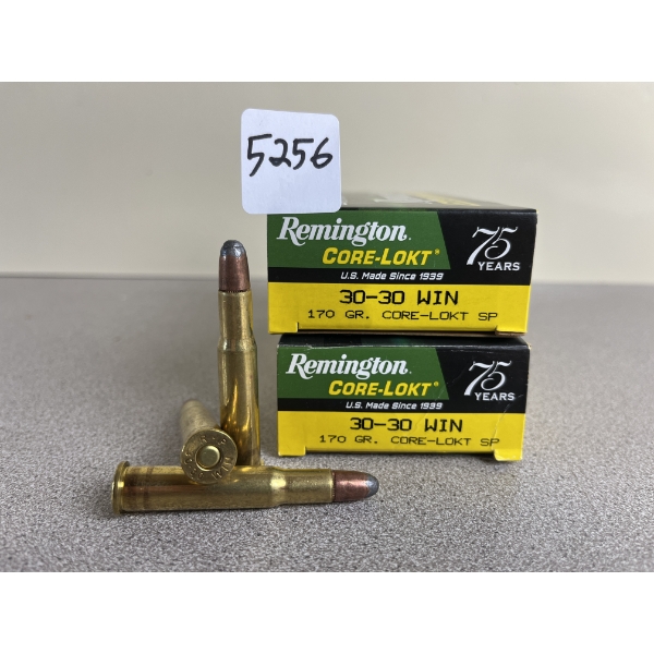 AMMO: 40X REMINGTON .30-30 170 GR. CORE-LOKT SP