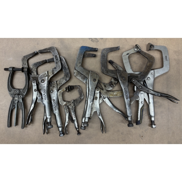 LOT OF 8 C-CLAMPS 