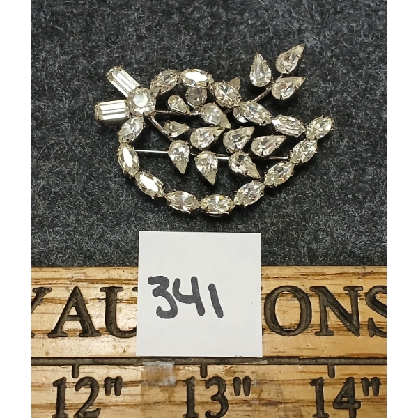 SHERMAN RHINESTONE BROOCH