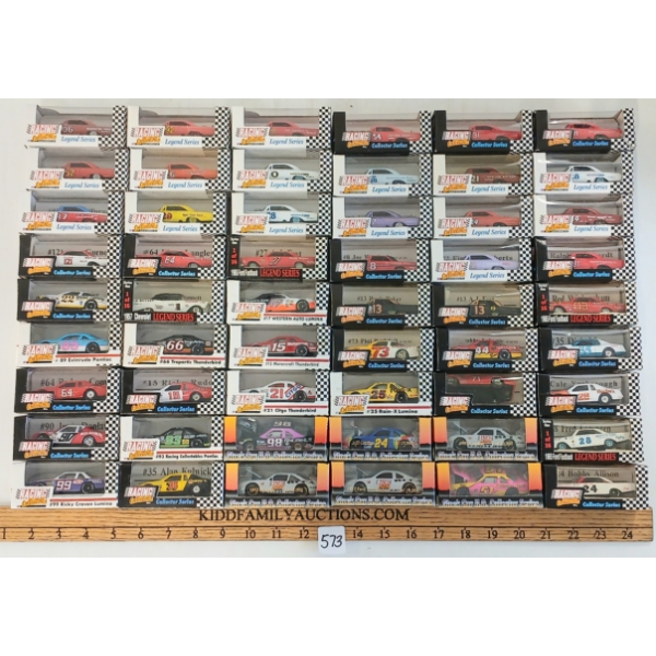LOT OF 54 - RACING COLLECTIBLES DIECAST MODELS - #35 DICK MAY, #98 DERRIKE COPE, ETC