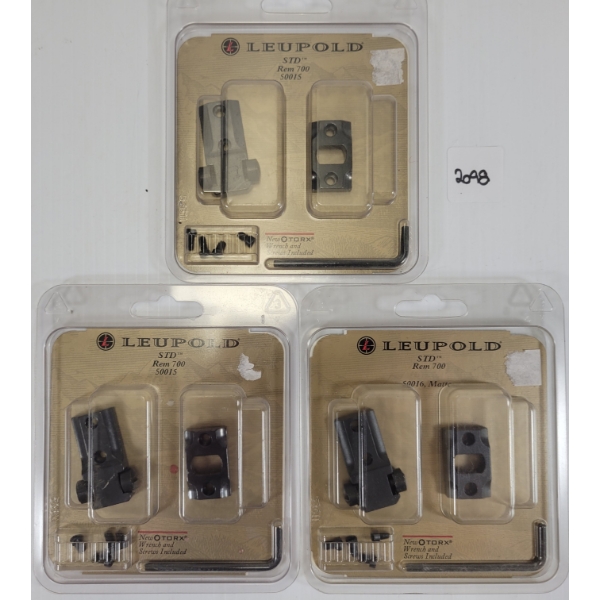 LOT OF 3 - LEUPOLD REM 700 SCOPE MOUNTS - SEALED