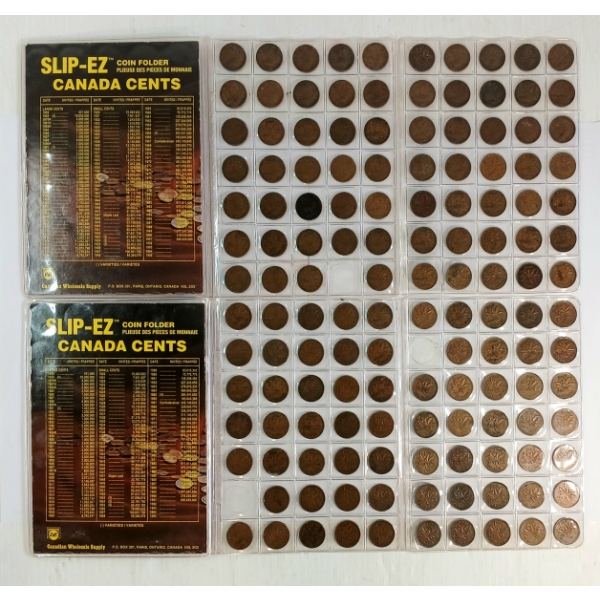 LOT OF 2 - 1930'S-1960'S CDN PENNY COLLECTIONS