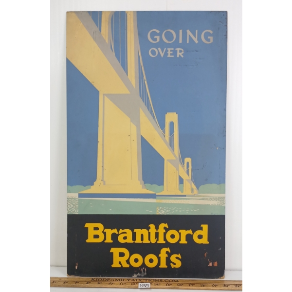 1930'S BRANTFORD ROOFS "GOING OVER" SILK SCREEN PRINT
