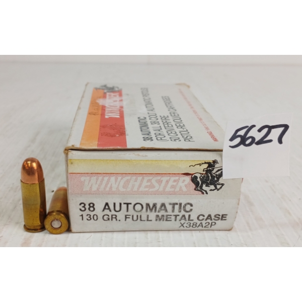 AMMO: 50X WINCHESTER .38AUTO - 130GR - FMC