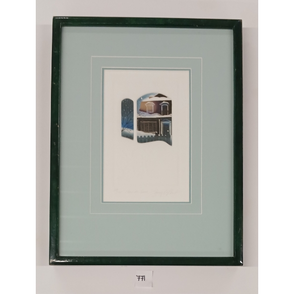 "CLAIR DE LUNE" BY SONIA GILBERT (PRS CDN ARTIST) - FRAMED LITHOGRAPH PRINT
