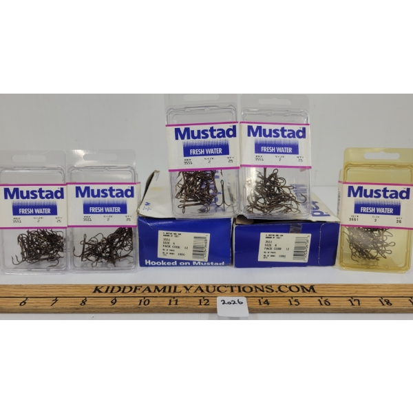 QTY OF MUSTAD TREBLE FISHING HOOKS