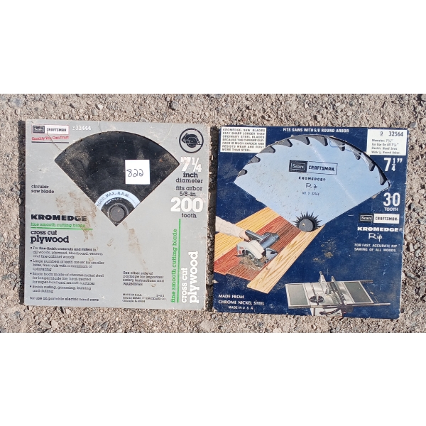 LOT OF 2 - KROMEDGE 7 1/4IN BLADES