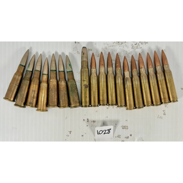 AMMO: 7X 8 MM LEBEL, 10X 7.5 FRENCH MAS & 1X 9.3X64 MM