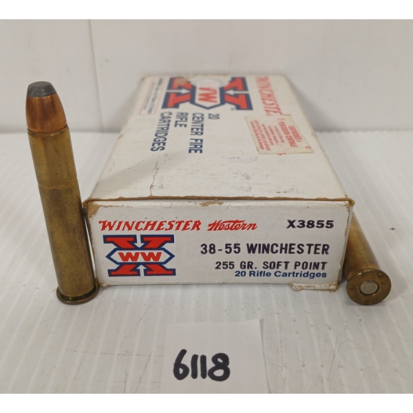AMMO: 20X WINCHESTER WESTERN .38-55 WIN - 255GR - SP