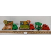 Image 3 : LOT OF 5 - BANNER BASEBALL GAME TIN TRUCK - CLOWN PENNY BANK, ETC.