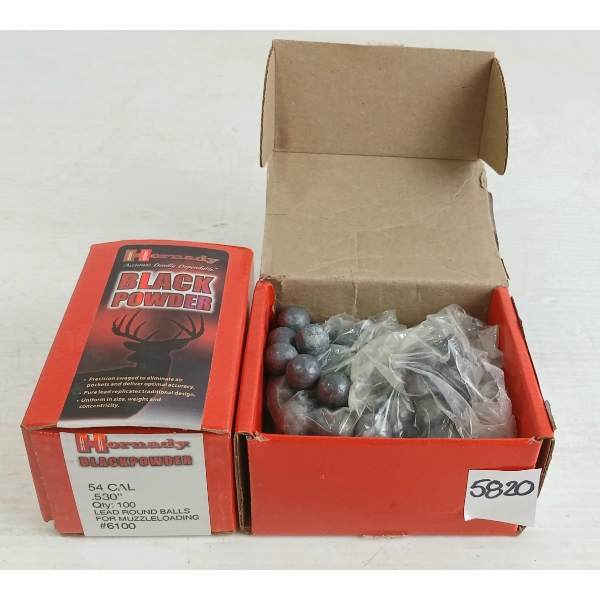 BULLETS: APPROX 200X HORNADY .54CAL LEAD BALLS