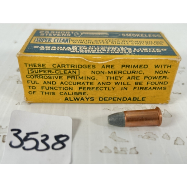 AMMO: 50X CIL .25 STEVENS SHORT RIMFIRE - 65 GR LFP