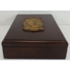 Image 6 : WOODEN FLY FISHING BOX W/ BRASS PLATE