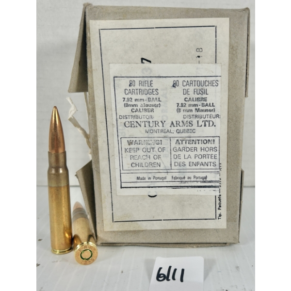 AMMO: 90X FNM 8 MM MAUSER - MILITARY FMJ
