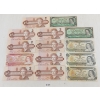 Image 1 : LOT OF 14 - CDN $1 & $2 BANKNOTES - INCL 1967, 1973 & 1974 ETC