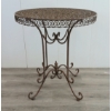 Image 5 : WROUGHT IRON GARDEN TABLE W/ GLASS TOP
