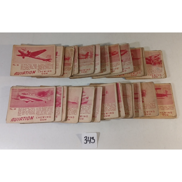 1940'S AVIATION CHEWING GUM VR01-1 TRADING CARDS 60/210