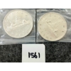 Image 1 : LOT OF 2 - 1953 CDN SILVER DOLLARS - VOYAGEUR 