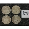 Image 1 : LOT OF 4 - 1964 CDN 50 CENT SILVER COINS