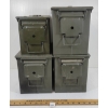 Image 2 : LOT OF 4 - METAL AMMO BOXES