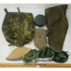 Image 3 : LOT OF 11 - WWII U.S. GAS MASK COVER, FILTER, HELMET NET & COVERS, ETC