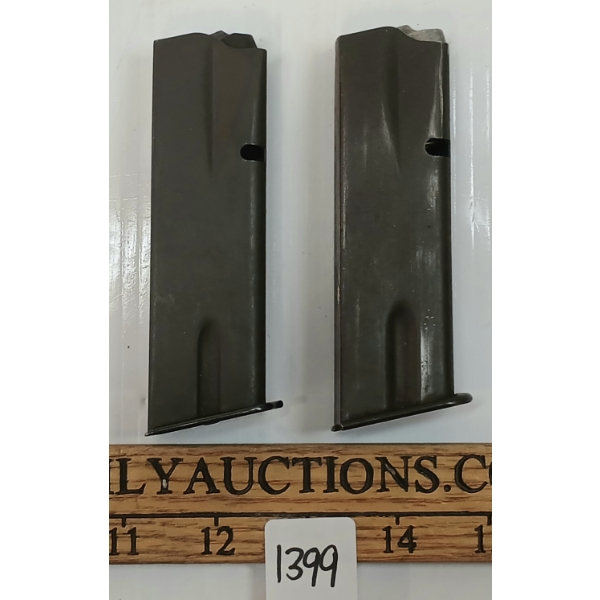 LOT OF 2 - BROWNING HI POWER 9 MM MAGS