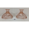 Image 2 : LOT OF 2 - PINK DEPRESSION GLASS CANDLE STICK HOLDERS