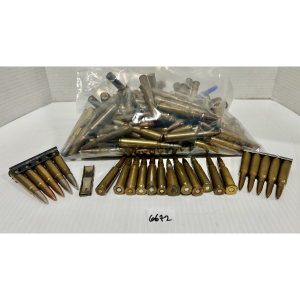 AMMO: BAG LOT - APPROX 150X MIXED RIFLE CARTRIDGES