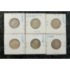 Image 1 : LOT OF 6 - 1966 & 1967 CDN 25 CENT COINS