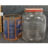 Image 5 : LOT OF 3 - BEE HIVE CORN SYRUP TIN - BLUE RIBBON COFFEE JAR - ROWNTREE'S CLEAR GUMS TIN
