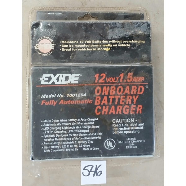 EXIDE FULLY AUTO ONBOARD BATTERY CHARGER - 12V & 1.5AMP