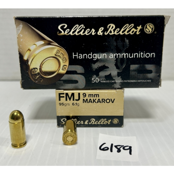 AMMO: 100X S&B 9 MM MAKAROV - 95 GR FMJ