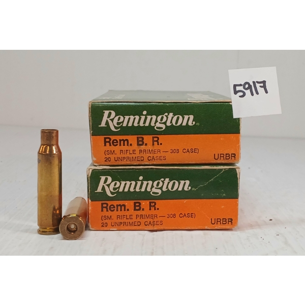 BRASS: 40X REMINGTON REM B.R. - UNPRIMED