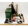 Image 1 : JOB LOT - AMMO BOX, RABBIT DECOY, PREMIER HUNTING KNIFE, OLT GAME & BIRD CALL, ETC