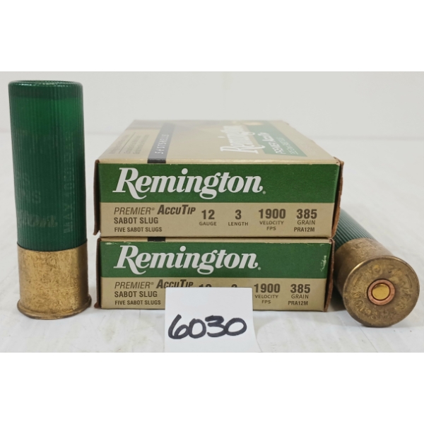 AMMO: 10X REMINGTON ACCUTIP 12GA - 3IN - 385GR - SABOT SLUG