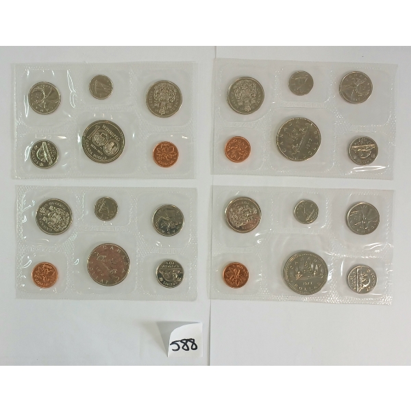 LOT OF 4 - 1974-1977 RCM PROOF SETS