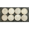 Image 2 : LOT OF 8 - 1936-1968 CDN 25 CENT COINS