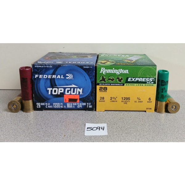 AMMO: 43X REMINGTON & FEDERAL 28GA - 2 3/4IN - #6 & # 7 1/2 SHOT 