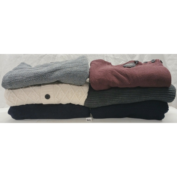 LOT OF 6 - MEN'S MINIMUM KNIT SWEATERS - FT HENDERSON, FRANZ, AROL, ULF & WINSTON STYLES