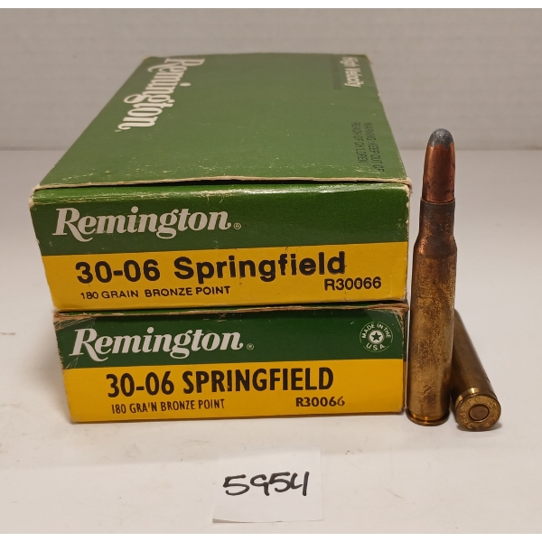 AMMO: 40X REMINGTON .30-06 SPRG - 180GR - BRONZE POINT