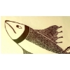 Image 2 : "FISH & BEAR" BY PUDLO PUDLAT (1916 - 1992) - FRAMED STONECUT