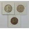 Image 2 : LOT OF 3 - 1958-1960 CDN SILVER HALF DOLLARS
