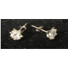 Image 2 : PAIR OF STERLING SILVER MOISSANITE LAB DIAMOND SNOWFLAKE STUD EARRINGS