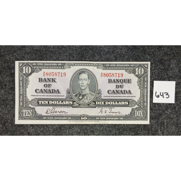 1937 CDN $10 BANKNOTE