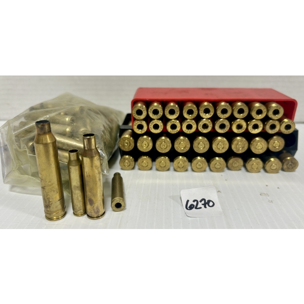 BRASS: 20X 7 MM REM MAG & 20 X 6.5X55 MM & APPROX 50X 5.56X45 MM
